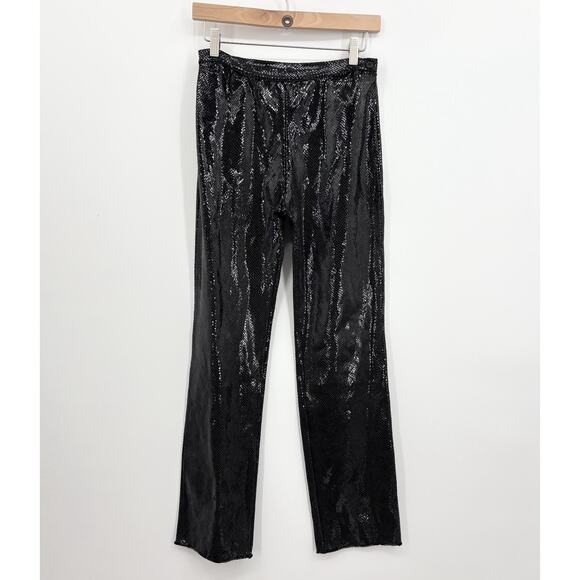 Vintage Y2K Blugirl Blumarine Pants 42 Small 6 Metallic Snake Scale Indie Sleaze - Picture 1 of 9